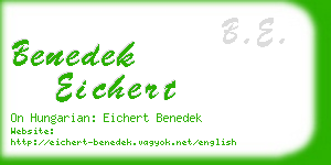 benedek eichert business card